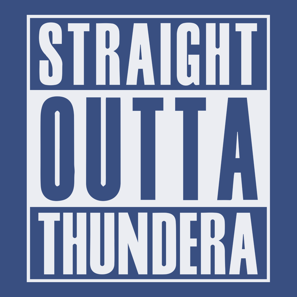 Straight Outta Thundera T-Shirt BLUE