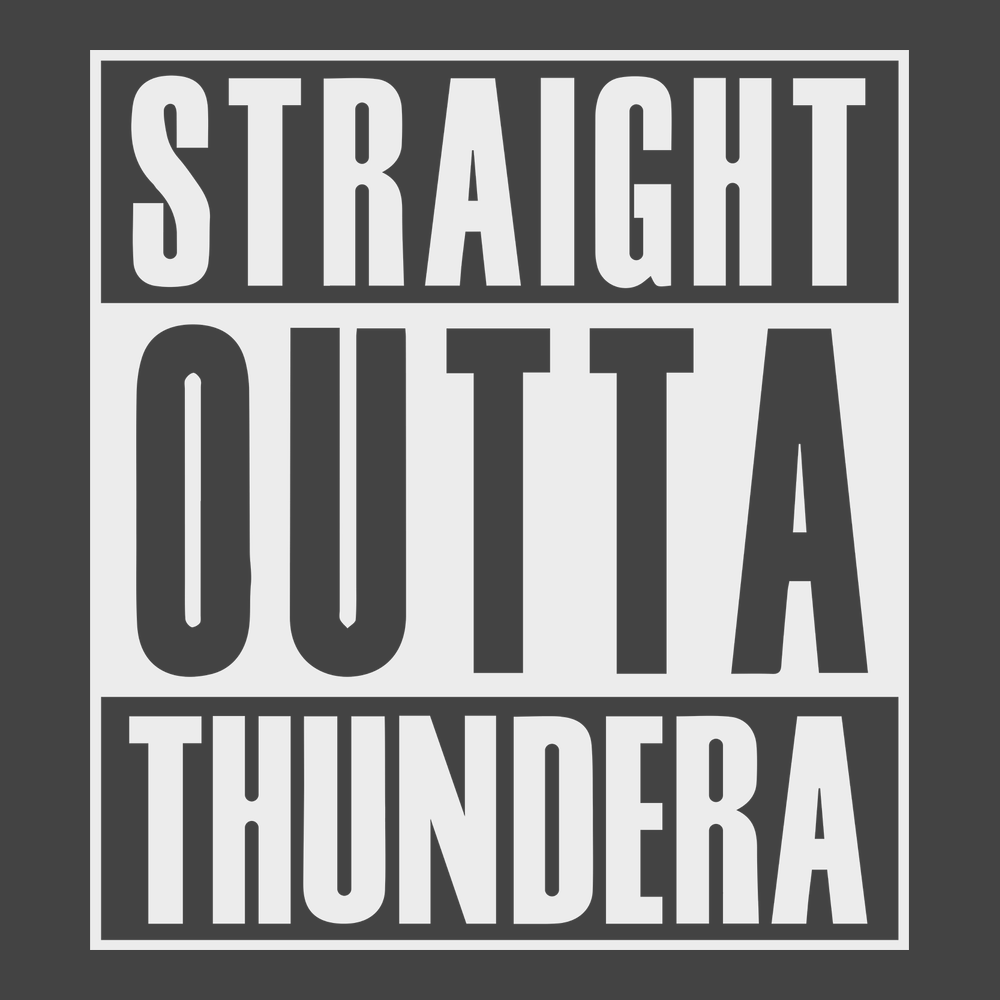 Straight Outta Thundera T-Shirt CHARCOAL