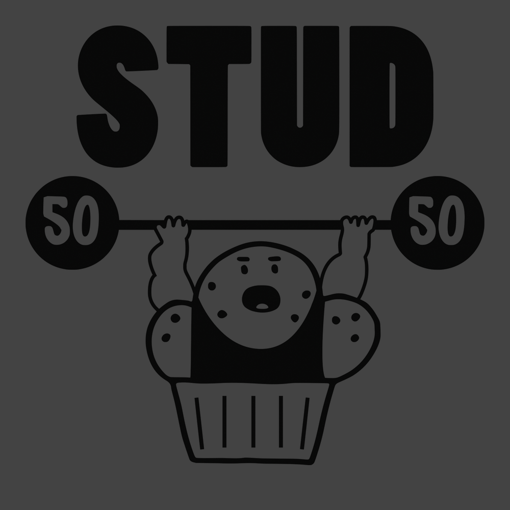 Stud Muffin T-Shirt CHARCOAL