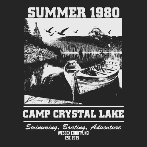 Summer 1980 Camp Crystal Lake T-Shirt BLACK
