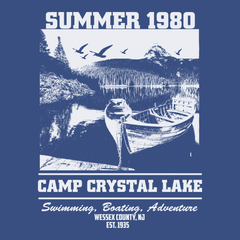 Summer 1980 Camp Crystal Lake T-Shirt BLUE