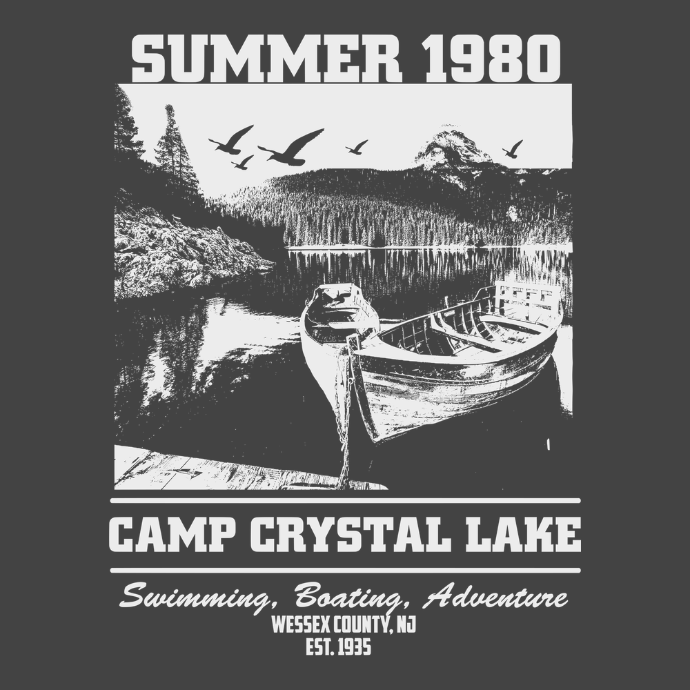 Summer 1980 Camp Crystal Lake T-Shirt CHARCOAL