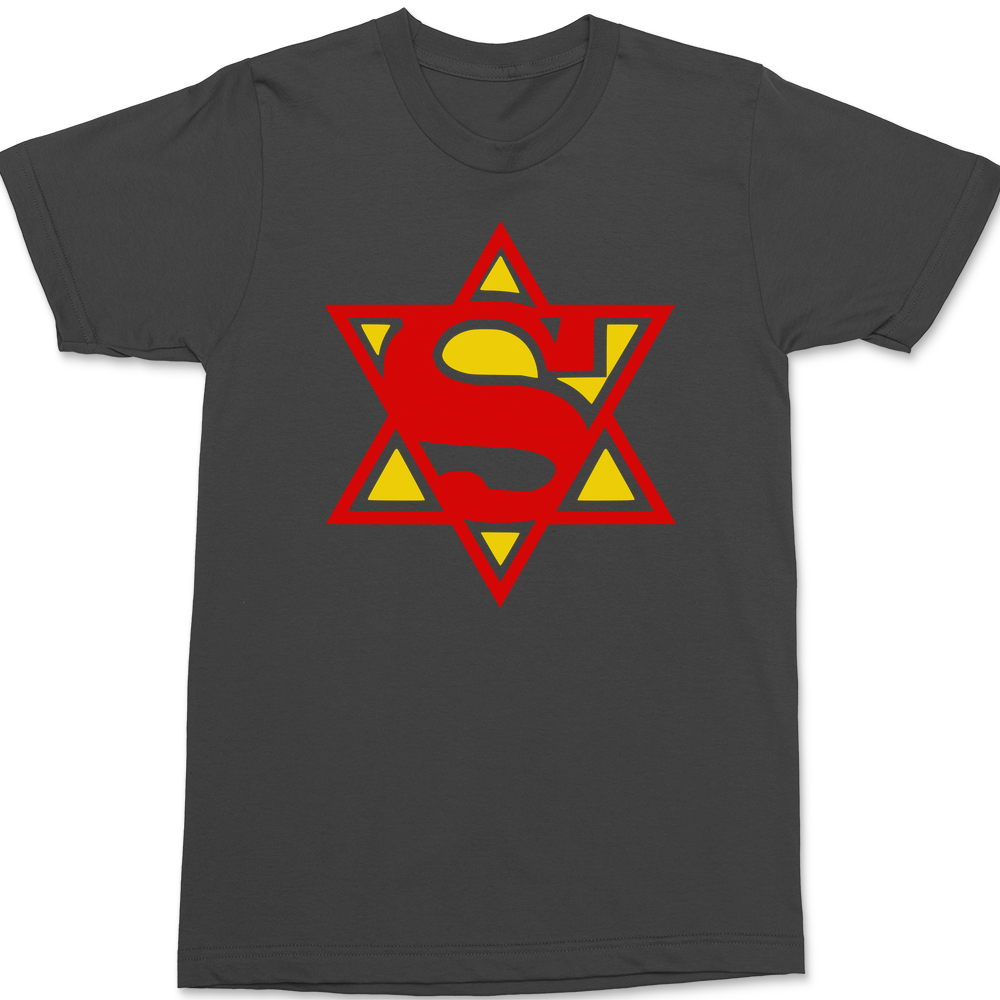 Super Hebrew Jewish T-Shirt CHARCOAL