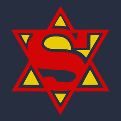 Super Hebrew Jewish T-Shirt NAVY