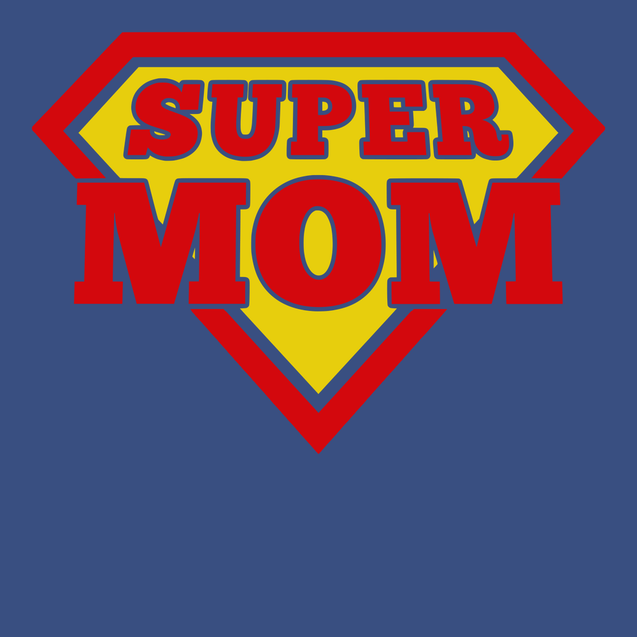 Super Mom T-Shirt BLUE