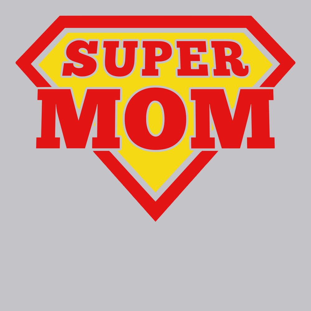 Super Mom T-Shirt SILVER