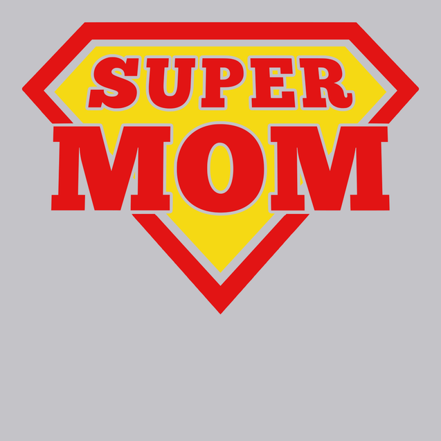 Super Mom T-Shirt SILVER