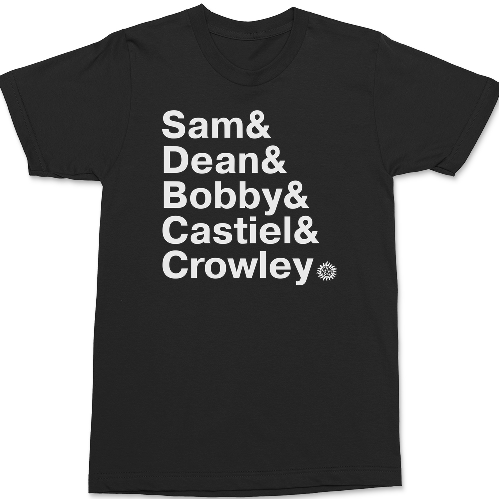 Supernatural Names T-Shirt BLACK