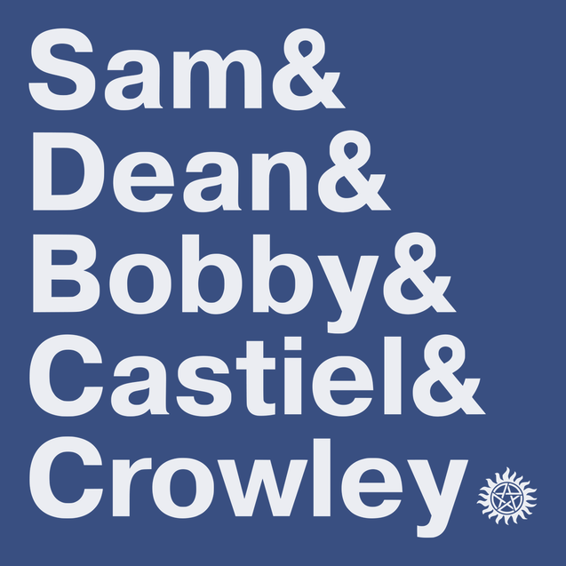 Supernatural Names T-Shirt BLUE