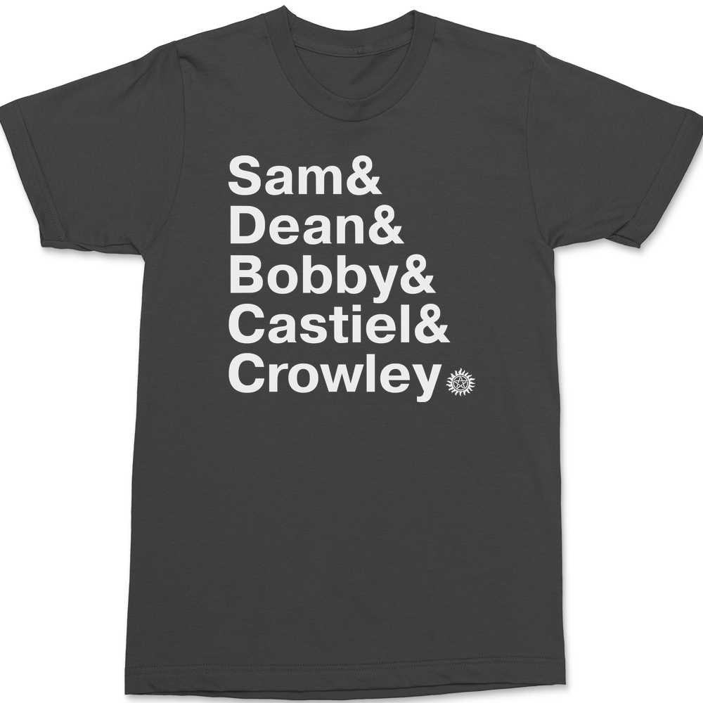 Supernatural Names T-Shirt CHARCOAL