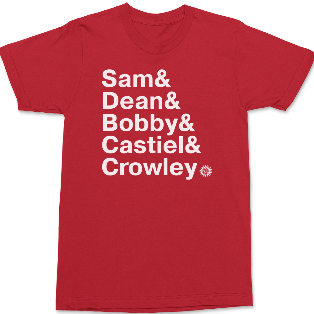 Supernatural Names T-Shirt RED