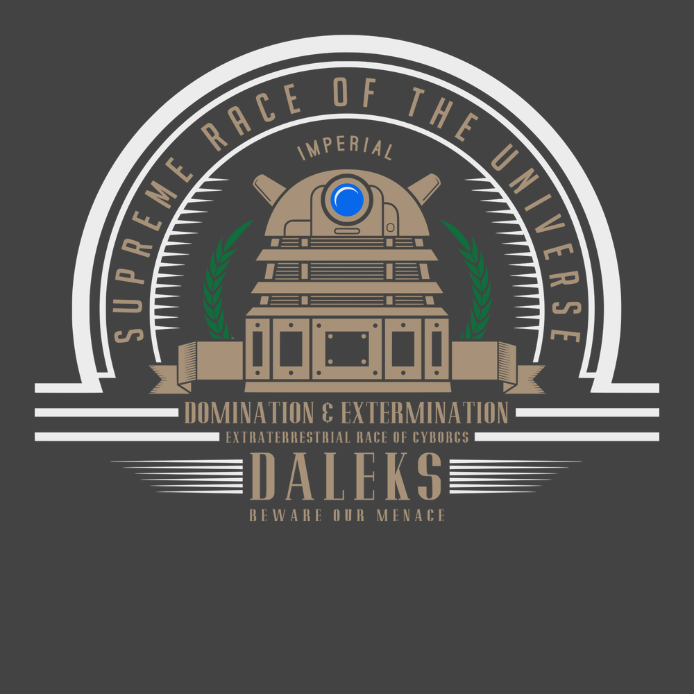 Supreme Race Daleks T-Shirt CHARCOAL