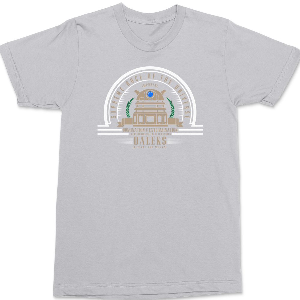 Supreme Race Daleks T-Shirt SILVER