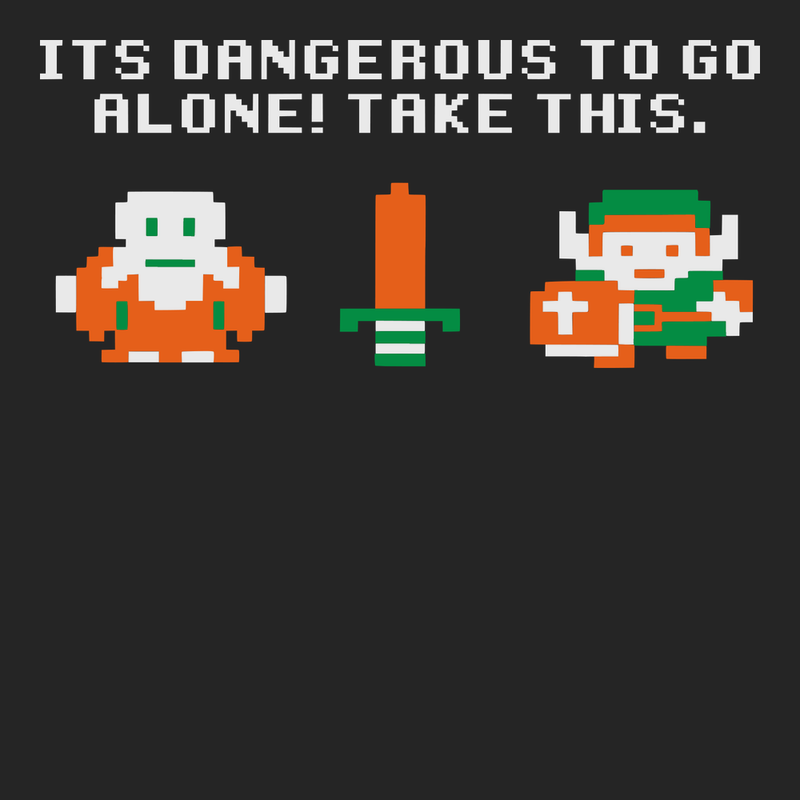 Take This It's Dangerous To Go Alone T-Shirt BLACK