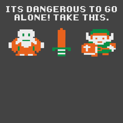 Take This It's Dangerous To Go Alone T-Shirt CHARCOAL