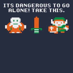 Take This It's Dangerous To Go Alone T-Shirt NAVY