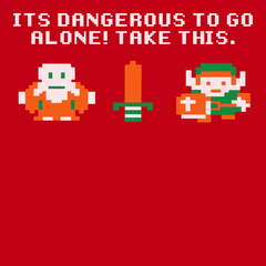 Take This It's Dangerous To Go Alone T-Shirt RED
