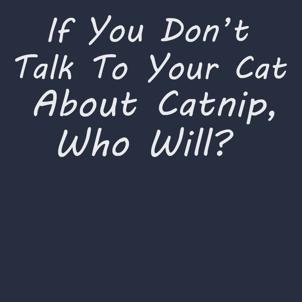 Talk To Your Cat About Catnip T-Shirt NAVY