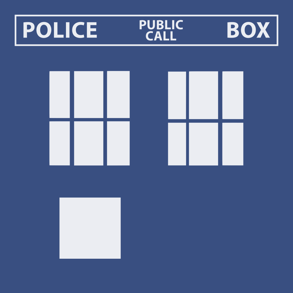 Tardis The Blue Box T-Shirt BLUE