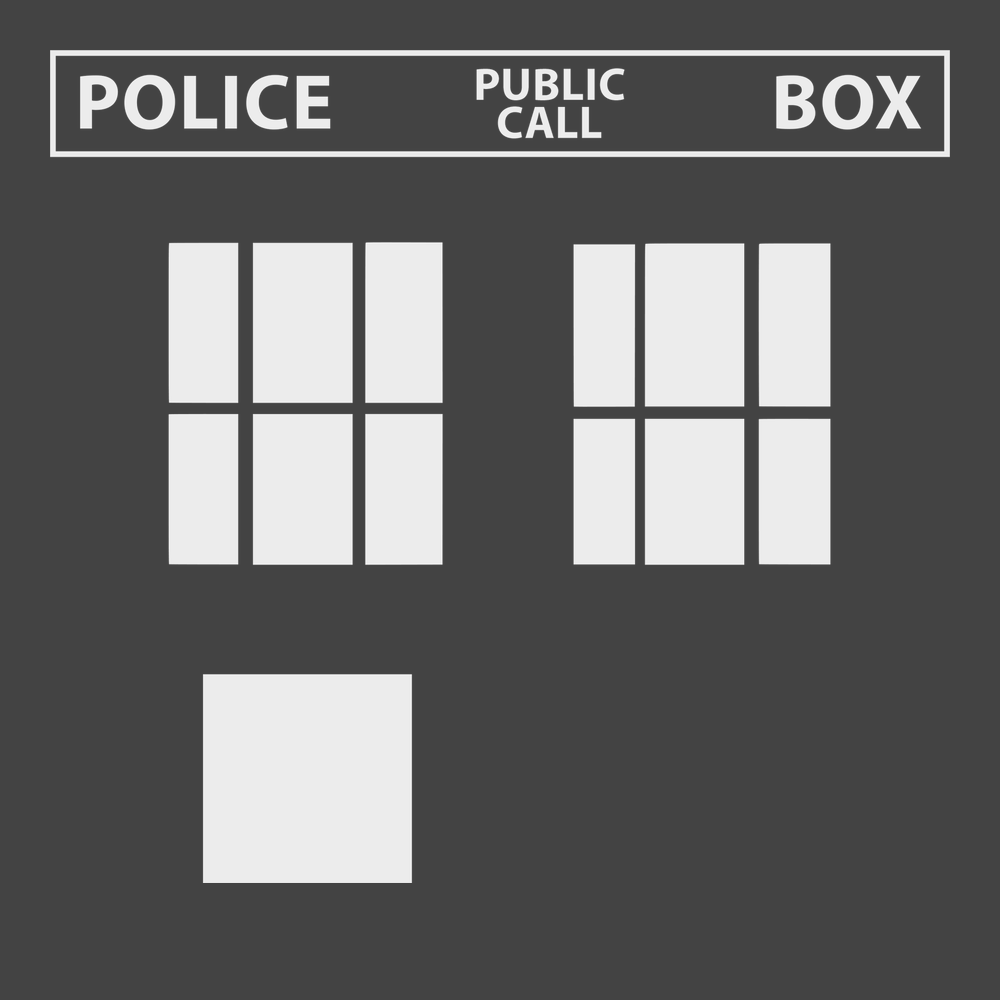 Tardis The Blue Box T-Shirt CHARCOAL