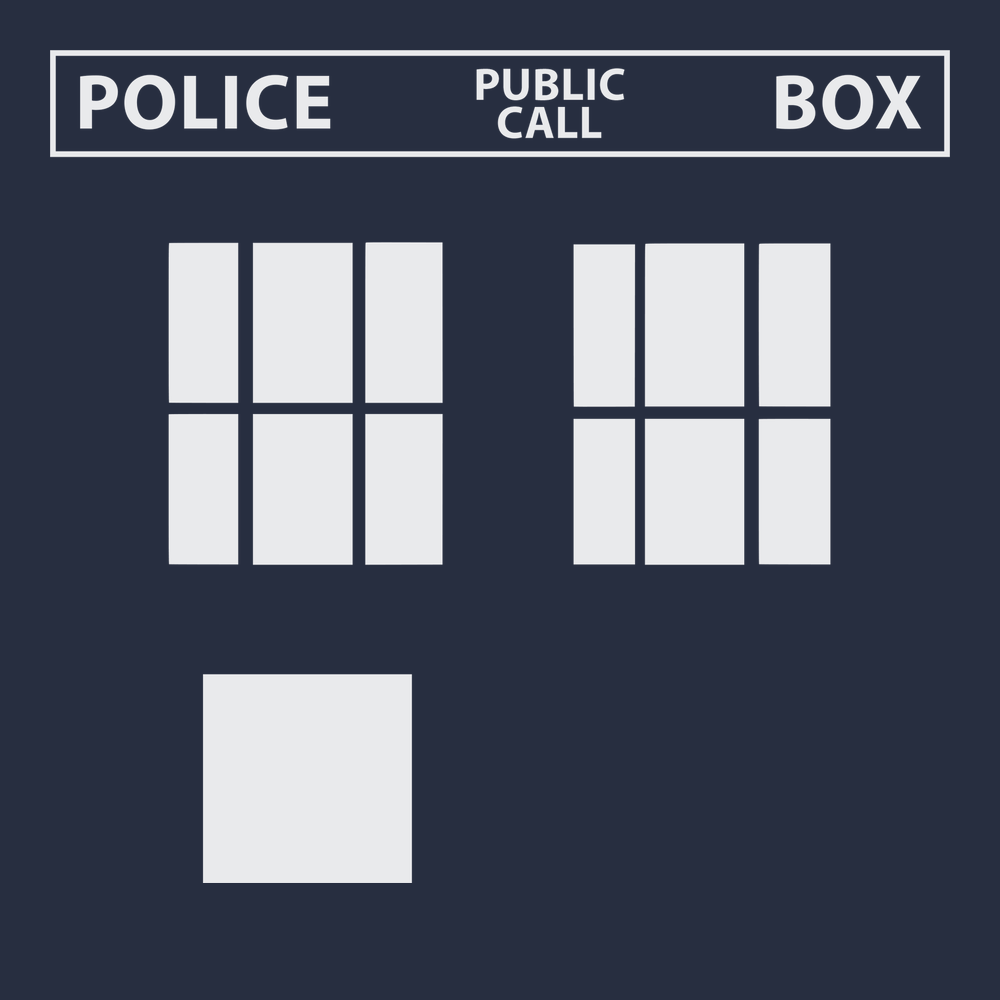 Tardis Police Box Sign Stencil