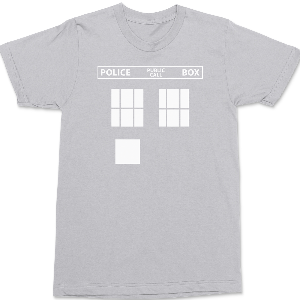 Tardis The Blue Box T-Shirt SILVER