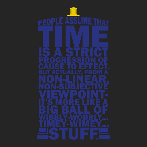 Tardis Typography T-Shirt BLACK