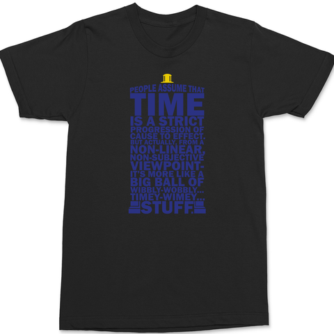 Tardis Typography T-Shirt BLACK