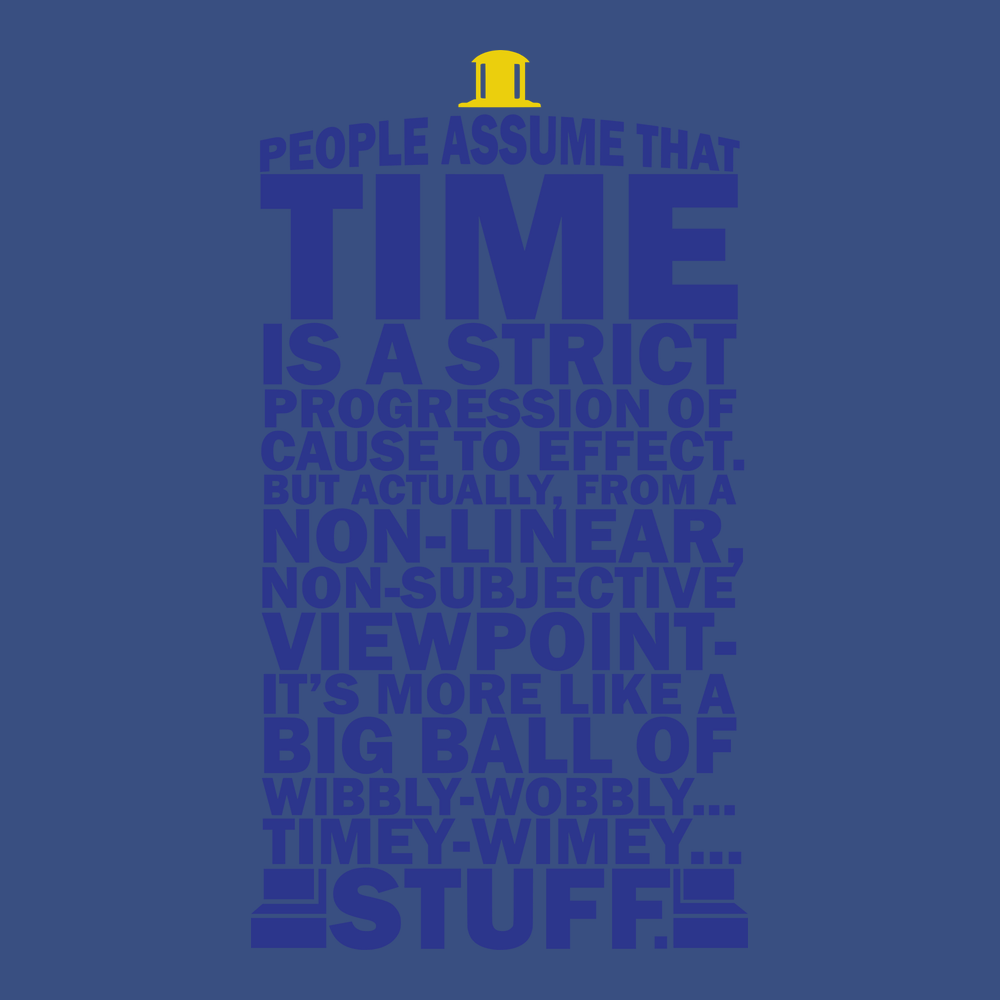 Tardis Typography T-Shirt BLUE