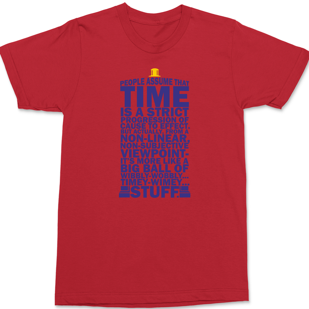 Tardis Typography T-Shirt RED