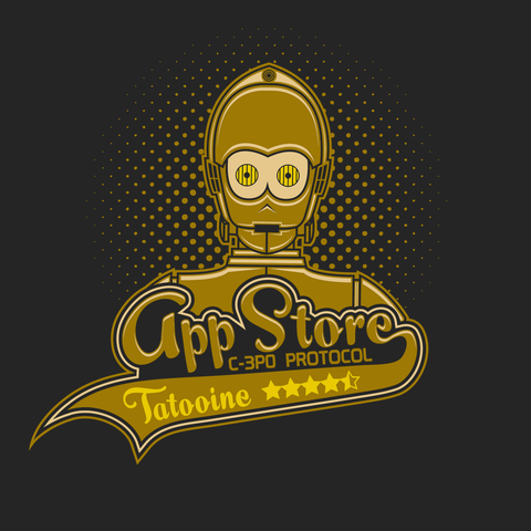 Tatooine App Store T-Shirt BLACK