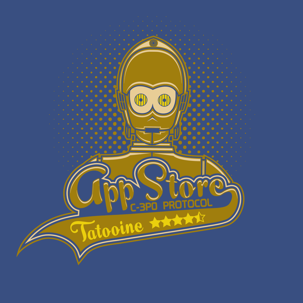 Tatooine App Store T-Shirt BLUE