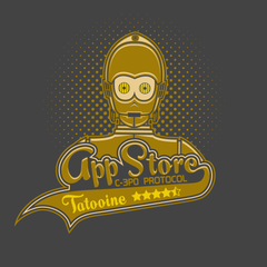 Tatooine App Store T-Shirt CHARCOAL