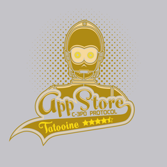 Tatooine App Store T-Shirt SILVER