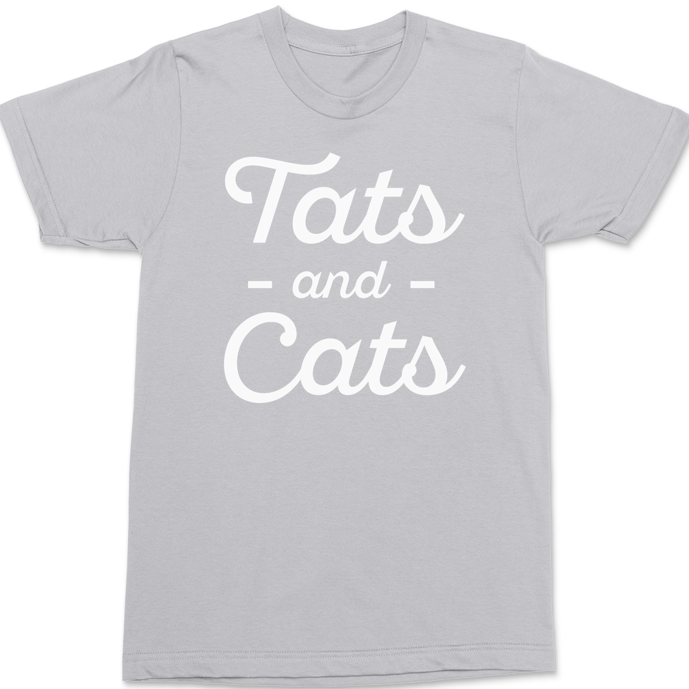 Tats and Cats T-Shirt SILVER
