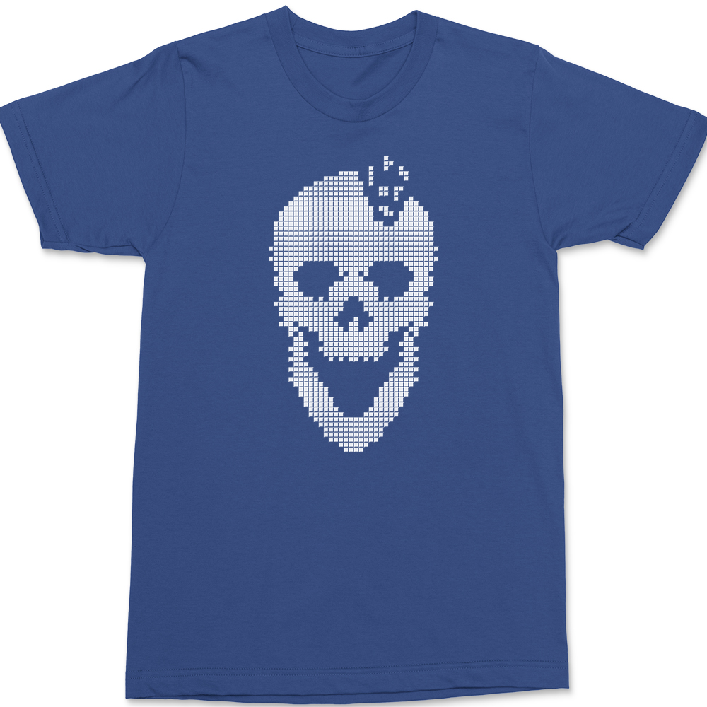 Tetris Skull T-Shirt BLUE