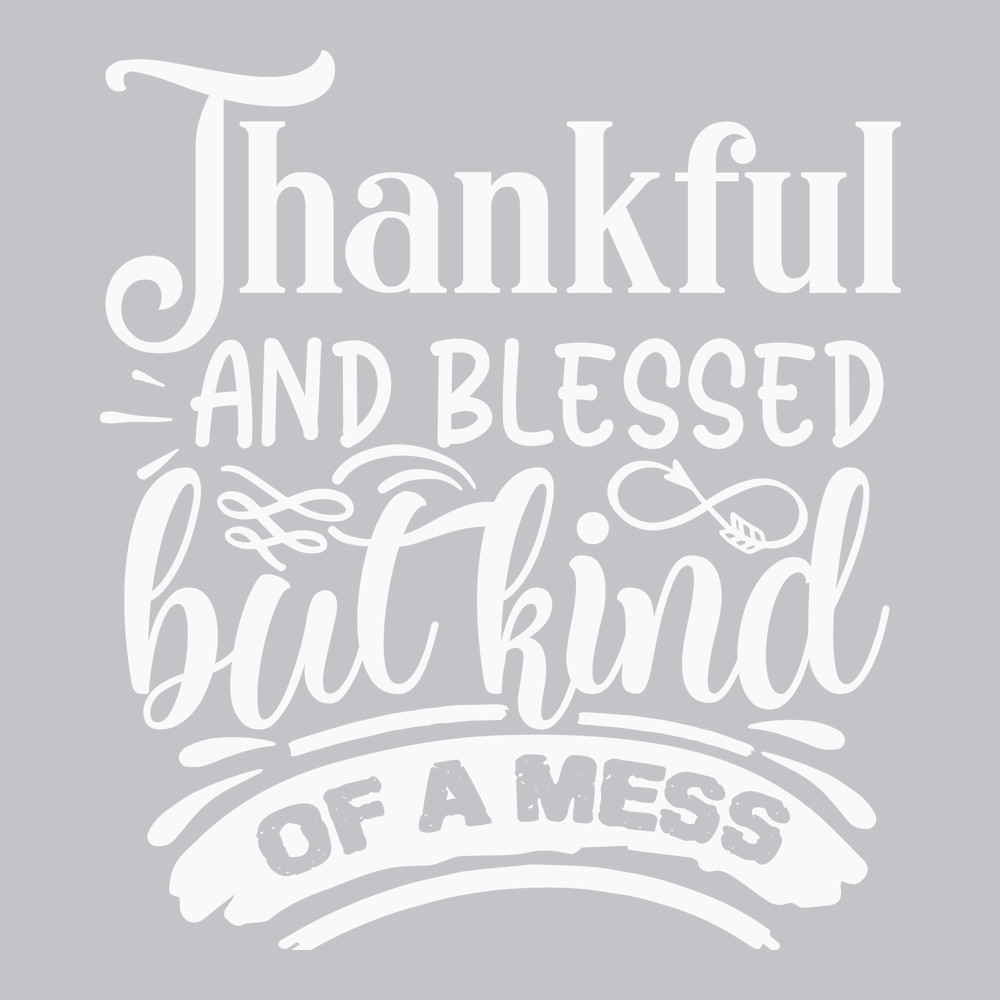 Thankful and Blessed but Kind of a Mess T-Shirt SILVER
