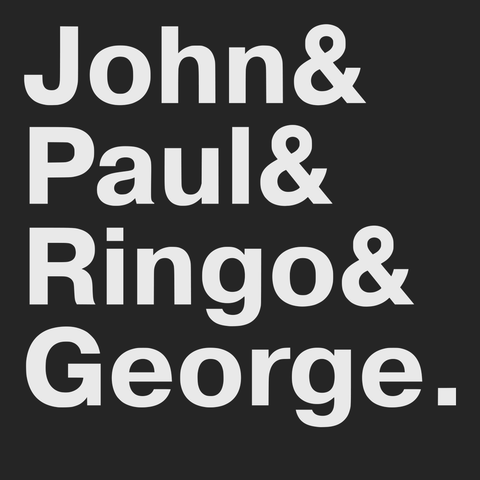 The Beatles Names T-Shirt BLACK