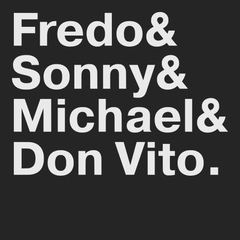 The Godfather Names T-Shirt BLACK