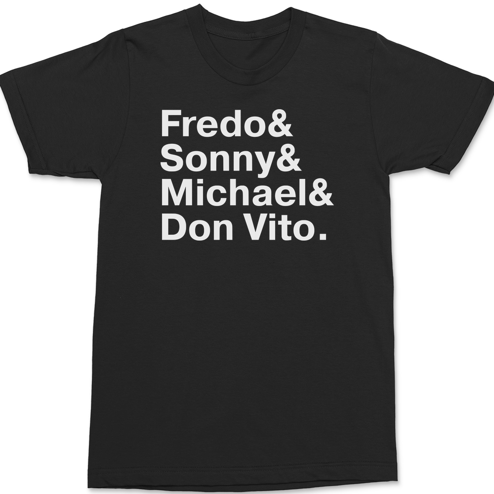 The Godfather Names T-Shirt BLACK