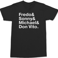 The Godfather Names T-Shirt BLACK