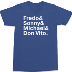 The Godfather Names T-Shirt BLUE