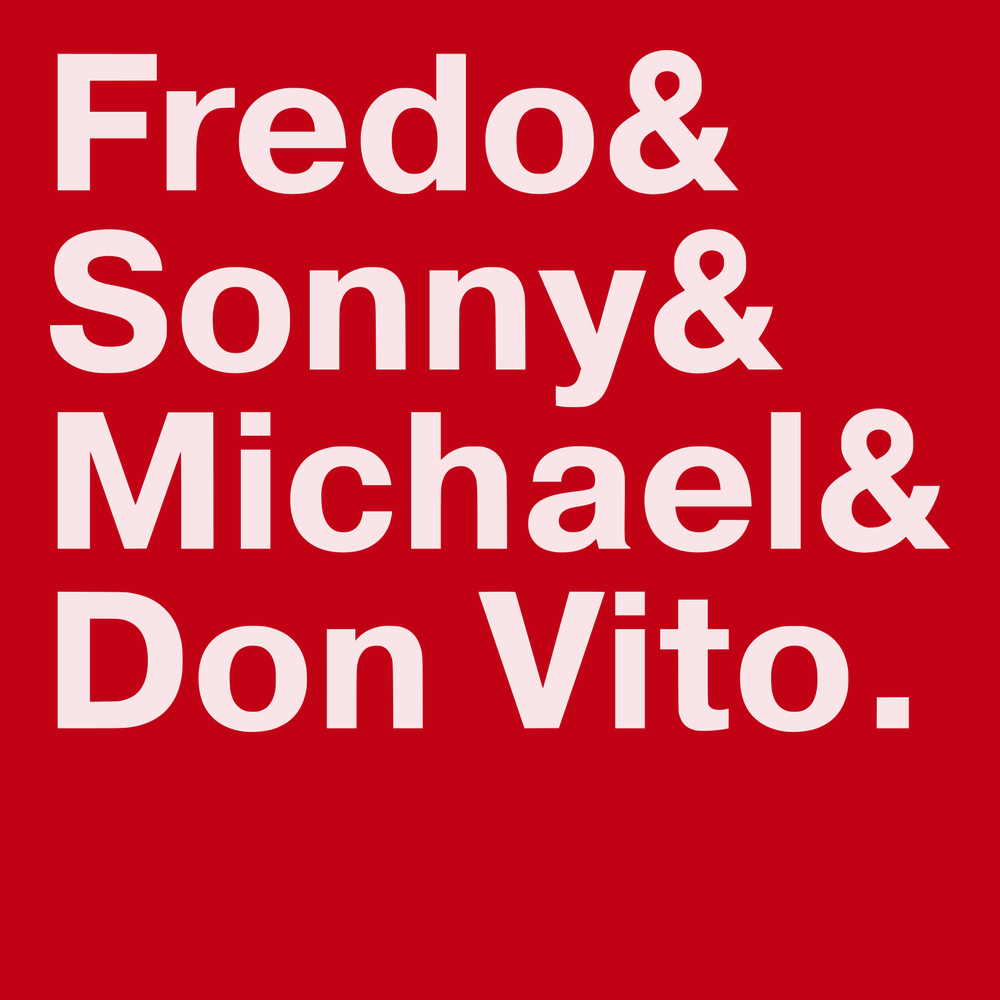 The Godfather Names T-Shirt RED