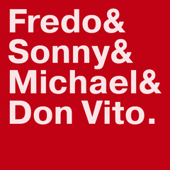 The Godfather Names T-Shirt RED