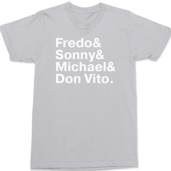 The Godfather Names T-Shirt SILVER