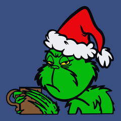 The Grinch Loves Coffee T-Shirt BLUE