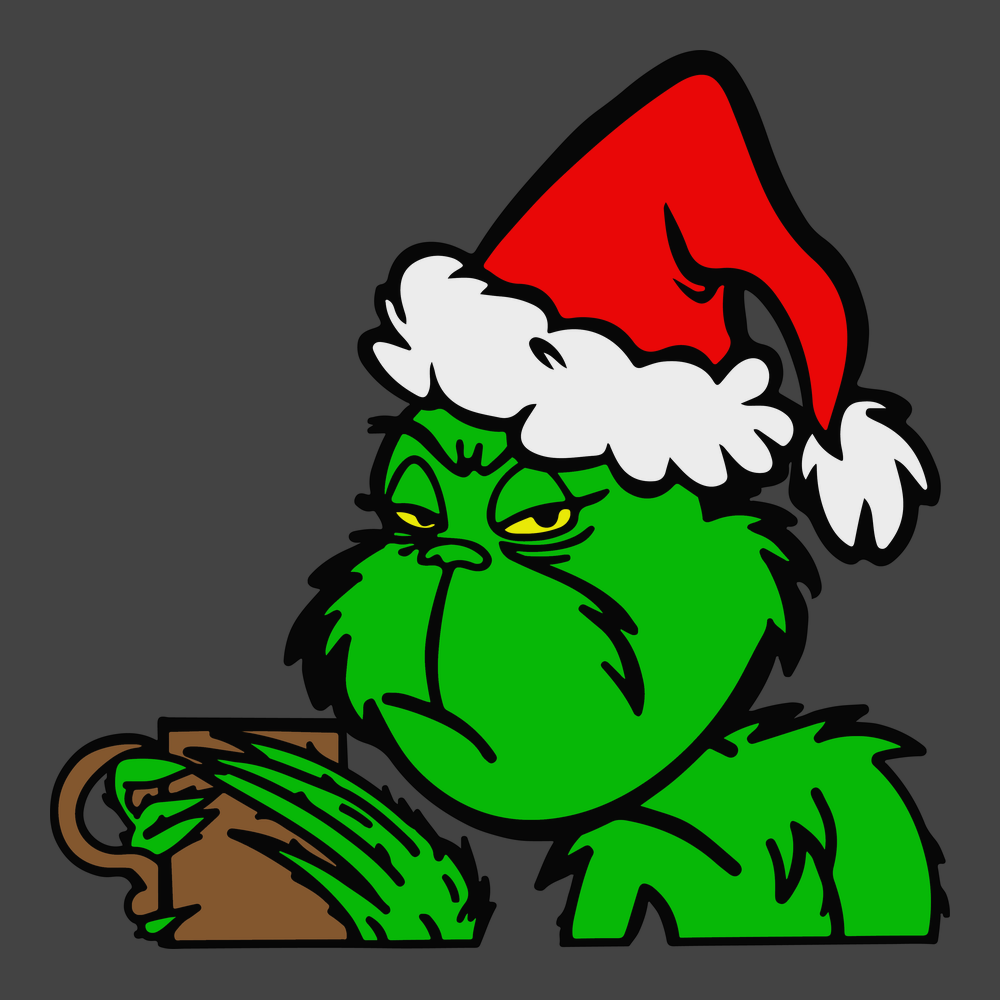 The Grinch Loves Coffee T-Shirt CHARCOAL