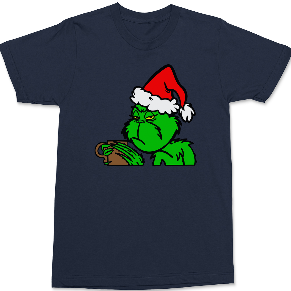 The Grinch Loves Coffee T-Shirt Navy