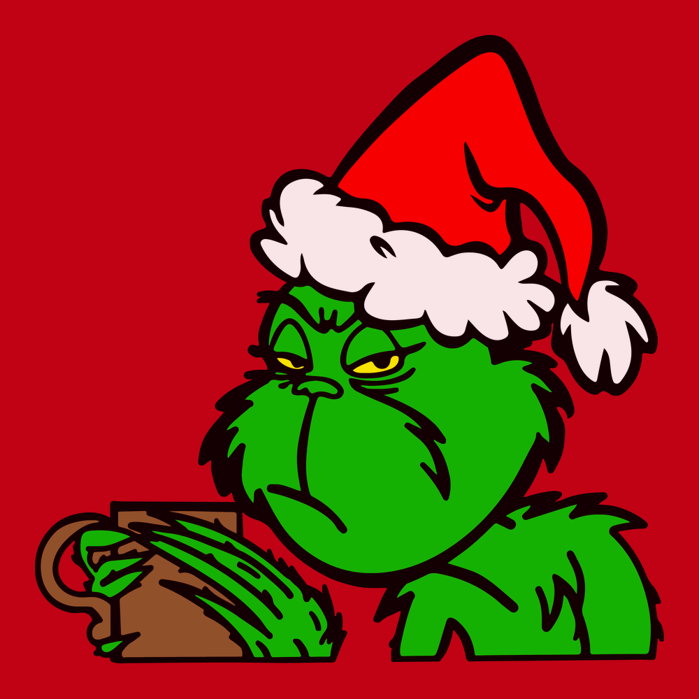 The Grinch Loves Coffee T-Shirt RED