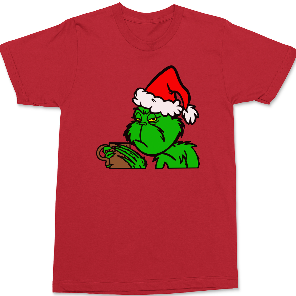 The Grinch Loves Coffee T-Shirt RED
